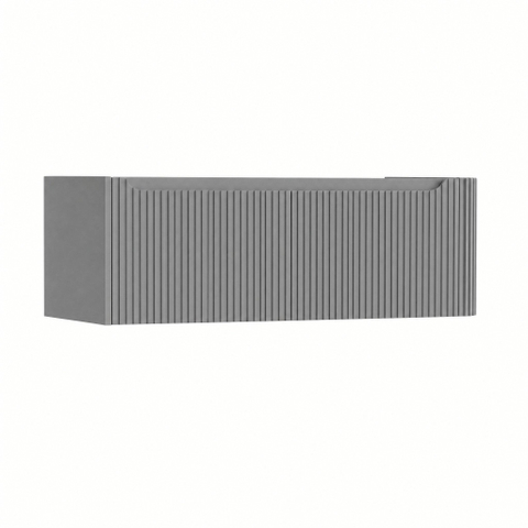 H&R Badmeubelen Juice Wastafelonderkast - 120x45x40cm - rechterhoek afgerond - 3D-front - 2 lades - geïntegreerde greep - stone grey mat SW1259971