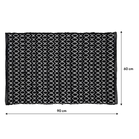 Sealskin boho tapis de bain 60x90 cm polyester / coton noir SW699519