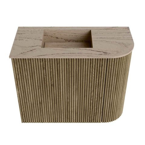 Mondiaz JOYA-DLUX 51.6cm toiletmeubel - ronding rechts kleur Dusk - Wastafel FAYE positie Links 1 kraangat kleur Arena. SW1425755