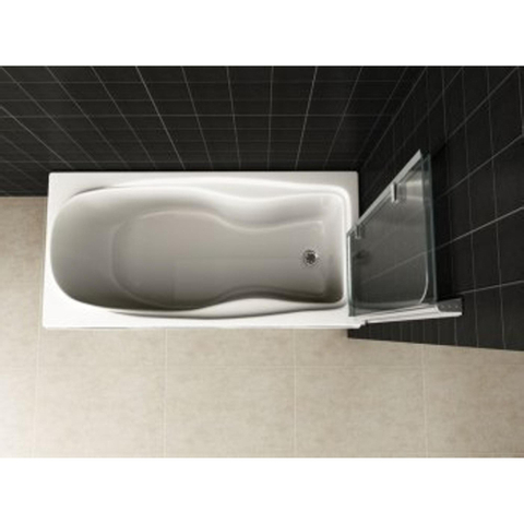 Wiesbaden Cinco Badwand draaibaar - 100x140cm - 6mm - nano helder glas - chroom SW95467