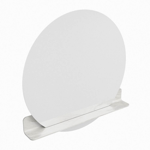 Mondiaz SPOT miroir – Ø 90 cm – avec tablette – Ostra (beige) SW1220845
