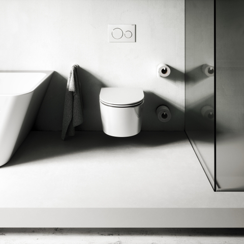 Clou Flat toiletrolhouder recht zonder klep mat wit SHOWROOMMODEL SHOW26683
