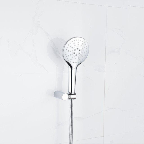 Fortifura Calvi Thermostatische badkraan - met ronde handdouche handdouchehouder en gladde doucheslang - hoogglans chroom SW811971