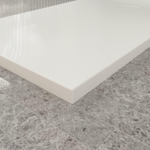 Villeroy & Boch Ecora douchebak - 160x90x4.5cm - afvoer korte zijde - white alpine (wit) SW1558882
