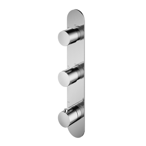 Hotbath Buddy Thermostaat - inbouw - met 2 stopkranen verticaal - hoogglans chroom SW11296
