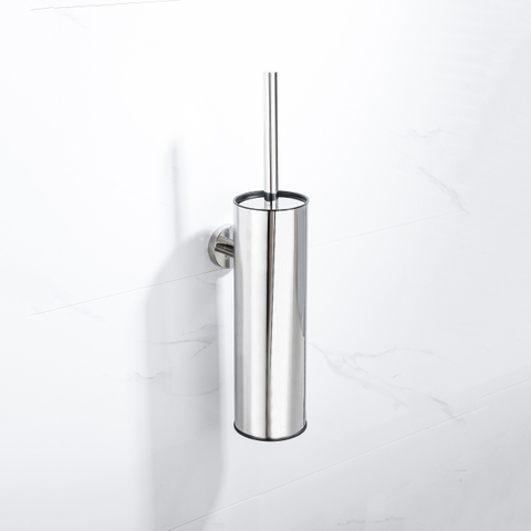 Fortifura Calvi toiletborstelhouder - gesloten model - wand - rond - hoogglans chroom SW1111539
