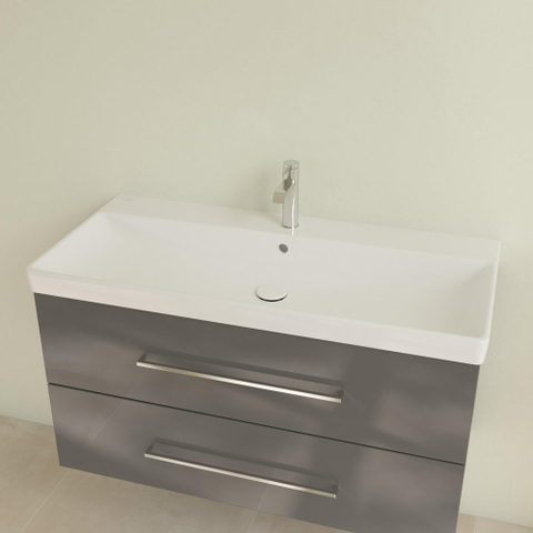 Villeroy & Boch Avento meubelwastafel - 100x47cm - 1 kraangat - met overloop CeramicPlus - White Alpine (glans wit) SW59847