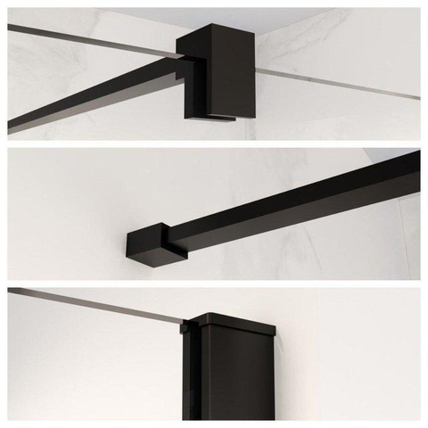 Fortifura Galeria Cabine de douche - 60x90x200 - Profil verre de sécurité - anticalcaire - noir mat SW1444078