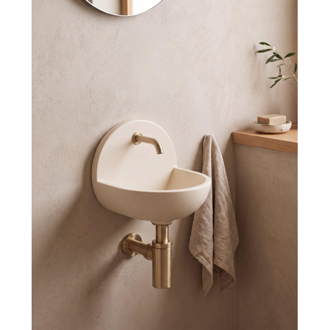 Saniclass Torino Fontein - 46.5x35x43.2cm - solid surface - off-white SW1471867