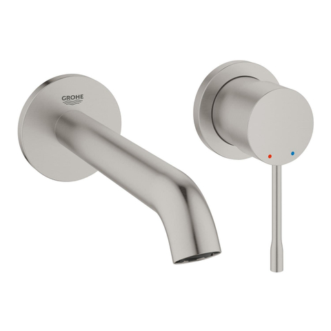 Grohe Essence New Wastafelkraan Inbouw - uitloop 18.3cm - M-size - Supersteel (RVS) SW73261