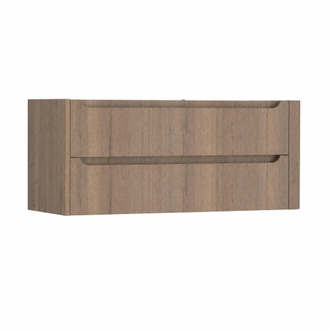 H&R Badmeubelen Juice Meuble sous lavabo - 120x45x50cm - coin droit arrondi - 2 tiroirs - poignée intégrée - charleston SW1489617
