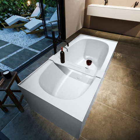 MONDIAZ ROCK Baignoire autoportante - 170x70cm - couleur Rosee / Rosee SW1015095