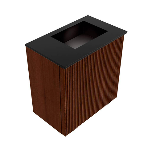 Mondiaz JOYA 40cm meuble de toilette - couleur Ruby - Vasque FAYE position Droite 1 trou de robinet couleur Urban. SW1421799