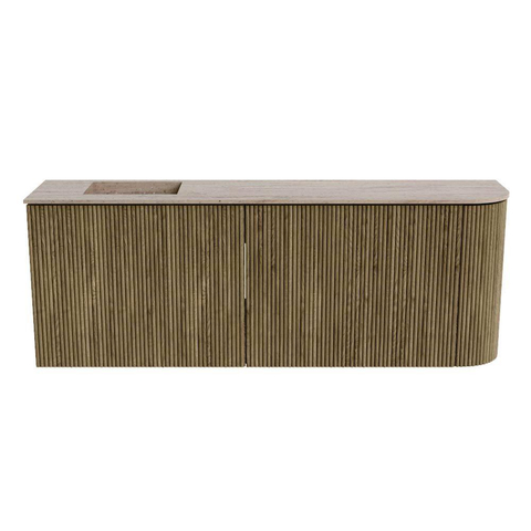 Mondiaz JOYA-DLUX Meuble de toilette 111,6cm - arrondi droit couleur Dusk - Vasque FAYE position Gauche Sans trou de robinet couleur Saba SW1426094
