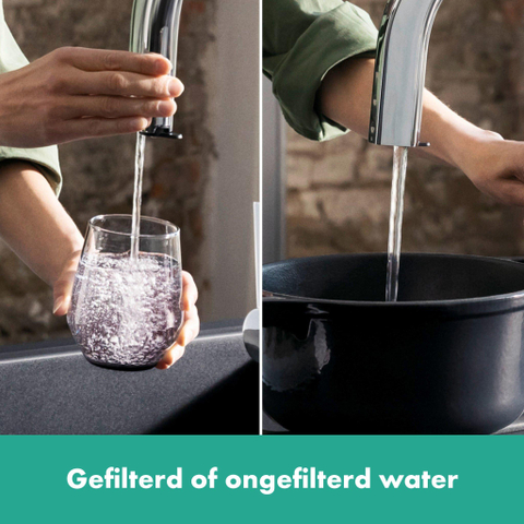 Hansgrohe Aqittura système de filtration mitigeur de cuisine 210 bec extractible 1jet chrome SW918679