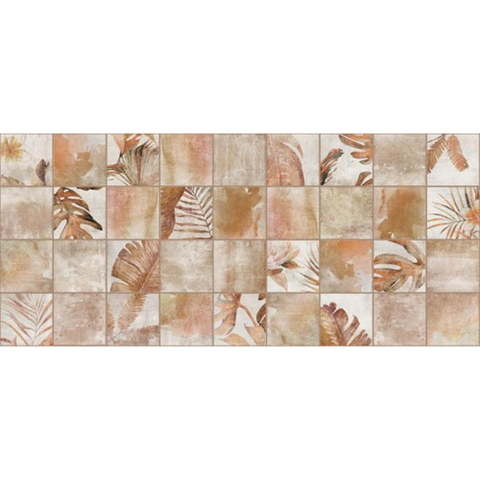 Ceralto Neroli Stone carrelage sol et mur - 14x14cm - 9mm - carré - décor - R9 - tropic cotto mat (rouge) SW795692