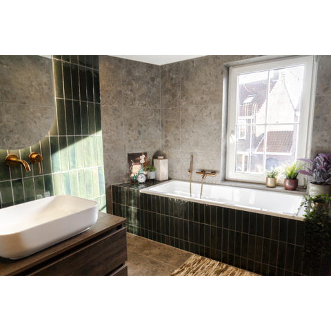 Zeza Square Baignoire - 170x75cm - acrylique - Blanc brillant SW1015085