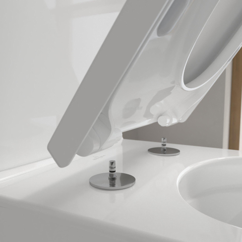 Villeroy & Boch Subway 3.0 duoblokpot - diepspoel - zonder spoelrand - met TwistFlush - 37x71x40cm - zonder reservoir al - spoelrandloos - White Alpine (glans wit) SW762394