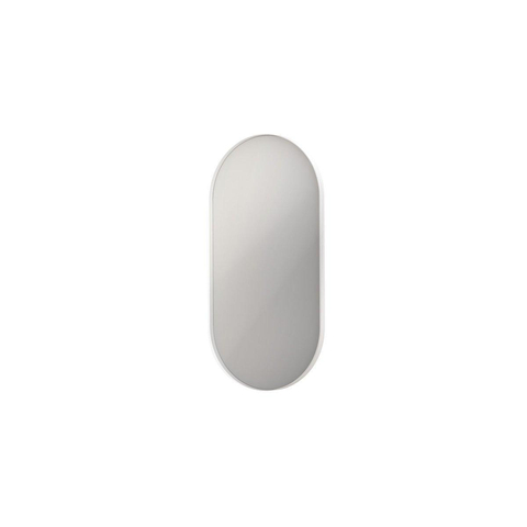 INK SP19 miroir – ovale – 50 x 100 cm – sans éclairage – Blanc mat SW693147