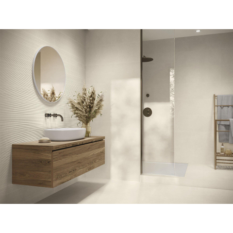 Terravito Corsano wandtegel - 30x90cm - 7.4mm - Rechthoek - gerectificeerd - Natuursteen look - mat beige - Sand SW1601898