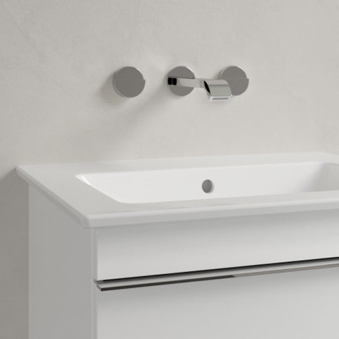 Villeroy & Boch venticello wastafel - zonder kraangat - 65x50cm - met overloop - White Alpine (glans wit) 1025148