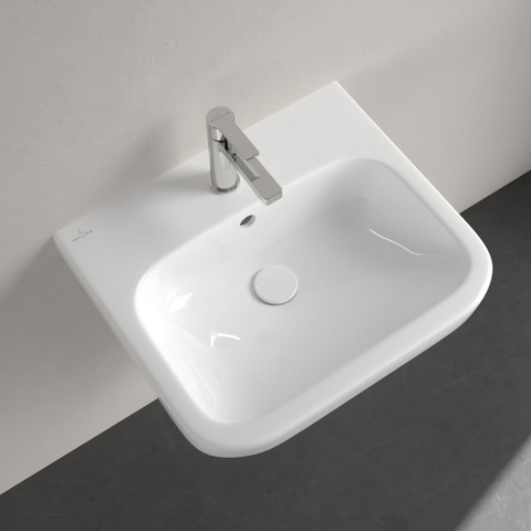 Villeroy & Boch Architectura wastafel - 55x47cm - met kraangat - met overloop - White Alpine (glans wit) 1025258