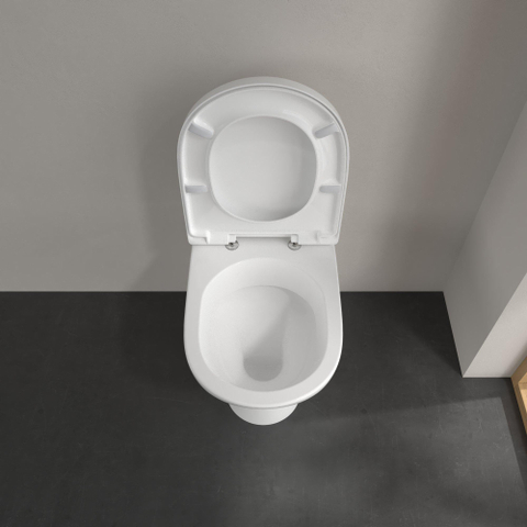 Villeroy & Boch O.novo closet staand BtW - met spoelrand - diepspoel PK CeramicPlus - White Alpine (glans wit) 0124165