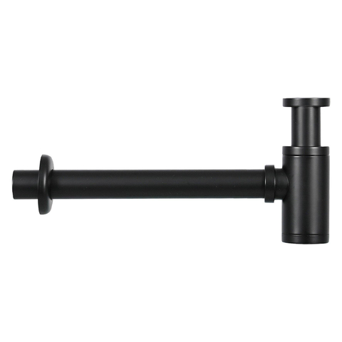 Differnz Cleo kit lave-mains - 30x30x10cm - quart de rond - 1 trou de robinet - robinet courbé noir mat - céramique blanche SW373125