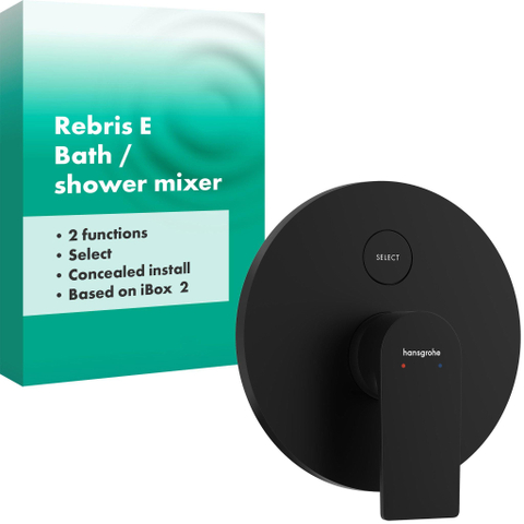 Hansgrohe Rebris E inbouw badmengkraan iBox Universal 2 mat zwart SW1567382