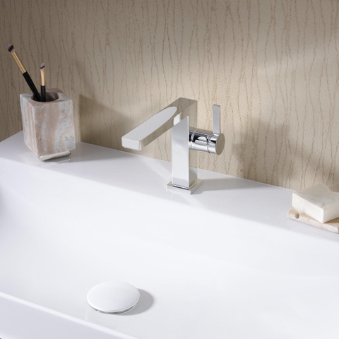 Hansgrohe Tecturis E 1 greeps wastafelkraan - 110 Fine - coolstart - met PushOpen - waste set - hoogglans chroom SW918390