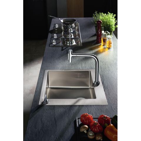 Hansgrohe Metris Select M71 2-gats - 1 greeps keukenkraan - met uittrekbare. vuistdouche - hoogglans chroom SW541876