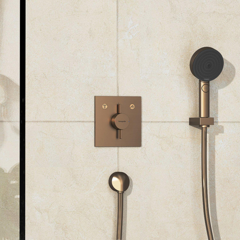 Hansgrohe DuoTurn E Inbouw mengkraan - voor 2 functies - geborsteld brons SW918712