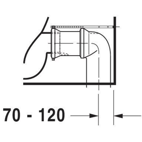 Duravit Starck 1 cuvette WC au sol combinée à chasse profonde universelle sans réservoir blanc 0295910