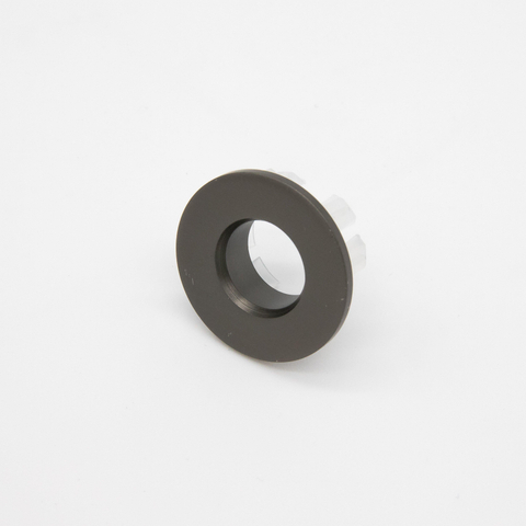 Fortifura Calvi Luxe Overloopring - 3cm - geschikt - voor wastafels - PVD - geborsteld gunmetal (antraciet) SW773494