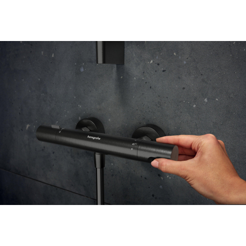 Hansgrohe Ecostat Fine opbouw douchethermostaat Brushed Black Chrome SW1566530