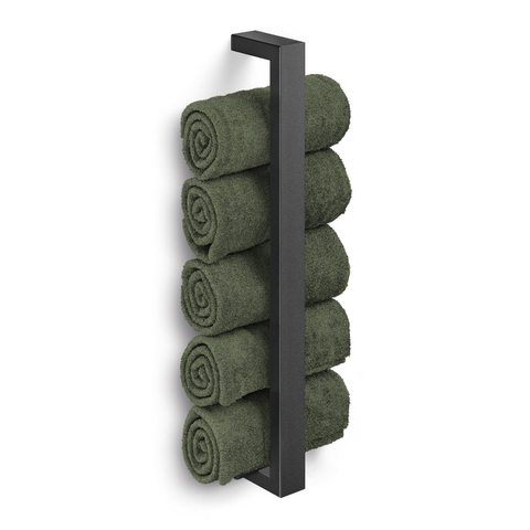 Zack Linea gasten handdoekhouder zwart RVS OUTLETSTORE STORE38707