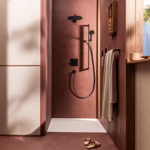 Hansgrohe Ecostat Comfort E Inbouw - thermostaat - 2 functies - inclusief inbouwdeel - mat zwart SW1481450