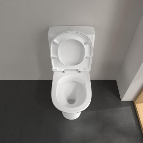 Villeroy & Boch O.novo Compact duoblokpot - diepspoel DirectFlush - 36x61cm CeramicPlus - zonder reservoir - White Alpine (glans wit) SW68866
