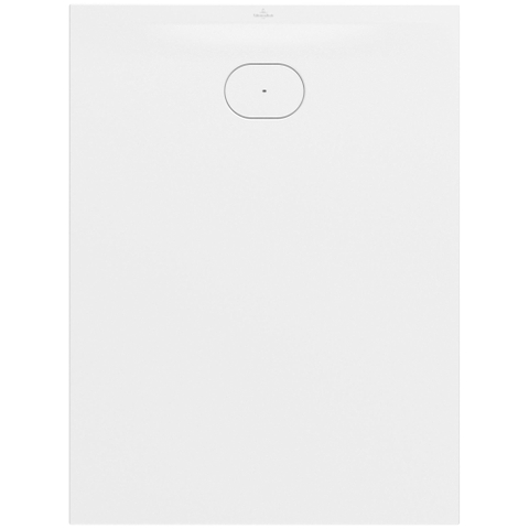 Villeroy & Boch Ecora douchebak - 120x90x3.5cm - afvoer korte zijde - stone white (wit) SW1558892