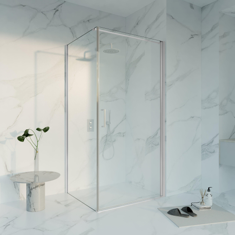 Fortifura Galeria Douchecabine - 80x80x200 - Profiel - veiligheidsglas - antikalk - hoogglans chroom SW1224402