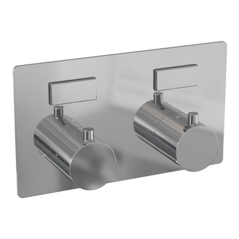 BRAUER Chrome Edition - 2 fonctions - mitigeur thermostatique encastré - avec corps d'encastrement - boutons-poussoirs - parties encastrées/apparentes - chrome SW925524