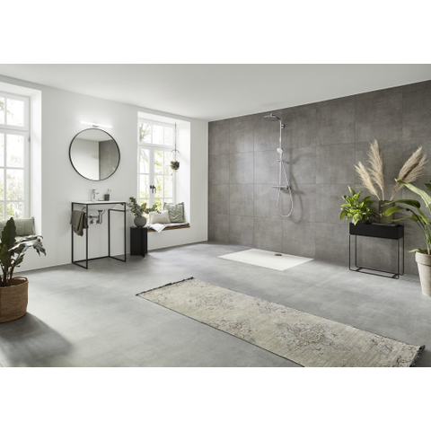 Hansgrohe Crometta s 240 - 1jet - showerpipe: - met Ecostat - 1001 CL douchekraan thermostatischHOH=15cm - met S - 24 - thermostaat - hoogglans chroom SW73210