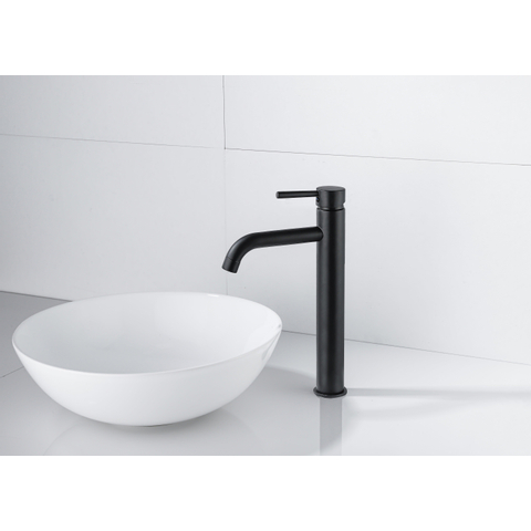 Fortifura Calvi Wastafelkraan - 33.9cm - verhoogd - opbouw - mat zwart SHOWROOMMODEL SHOW26996