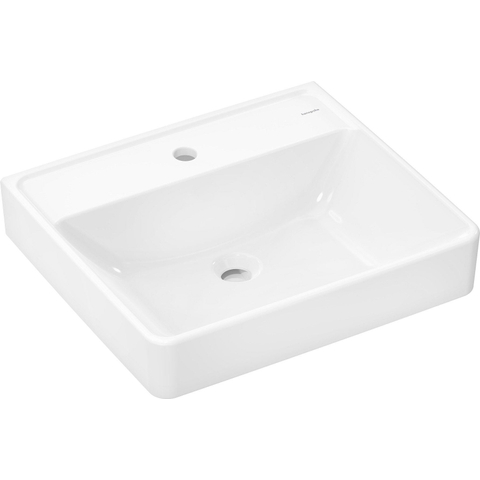 Hansgrohe Xanuia Q Wastafel/Fontein - 55x48cm - inbouw - 1 kraangat - zonder overloop - smartclean - glans wit SW1164928