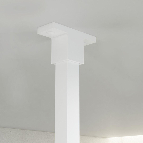 Fortifura Galeria Douche à l'italienne - 100x200cm - Clair - Bras plafond - Blanc mat SW957336