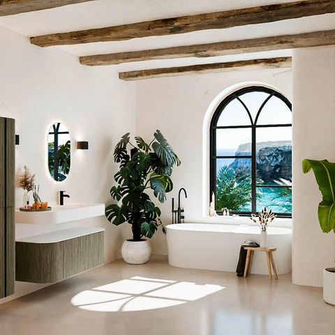MONDIAZ THOR 120cm meuble de salle de bains arrondi gauche + droite couleur Shadow avec 1 tiroir et 2 portes. Vasque suspendue CLOUD Droite 1 trou de robinet couleur Talc. SW1463165