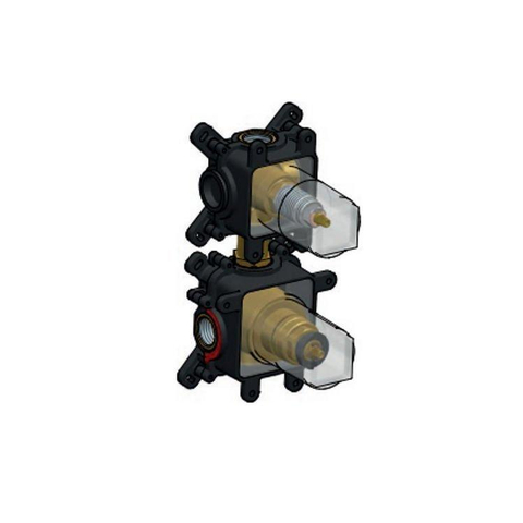 Hotbath Cobber Inbouwdeel - inbouw thermostaat - met 2-weg stop-omstel - koper geborsteld SW799332