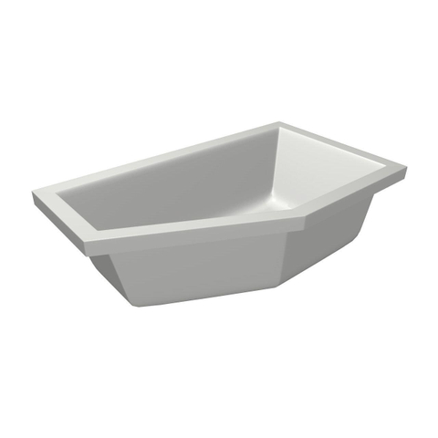 Xenz Society Baignoire d'angle - 160x90x53 - vidage Central - Droite - acrylique - blanc SW103350