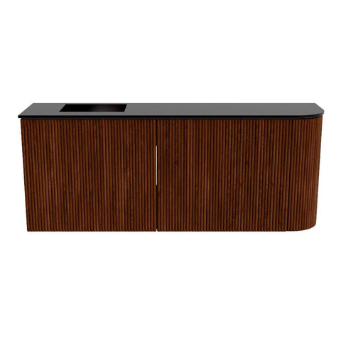 Mondiaz JOYA Meuble de salle de bains 101,6cm - arrondi droit couleur Ruby - Vasque FAYE position Gauche 1 trou de robinet couleur Urban SW1421930