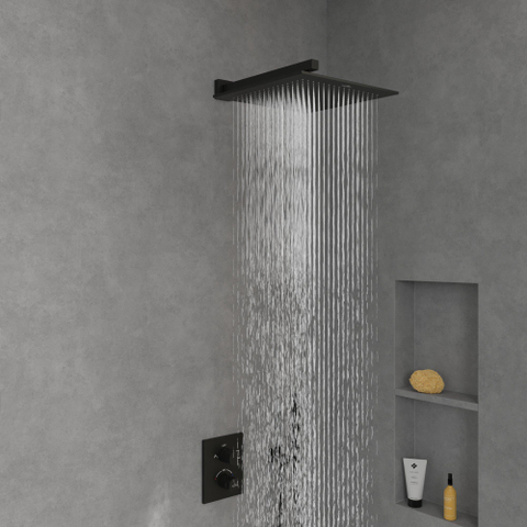 Villeroy & Boch Universal Showers tête de douche - 35cm - carrée - noir mat SW974378